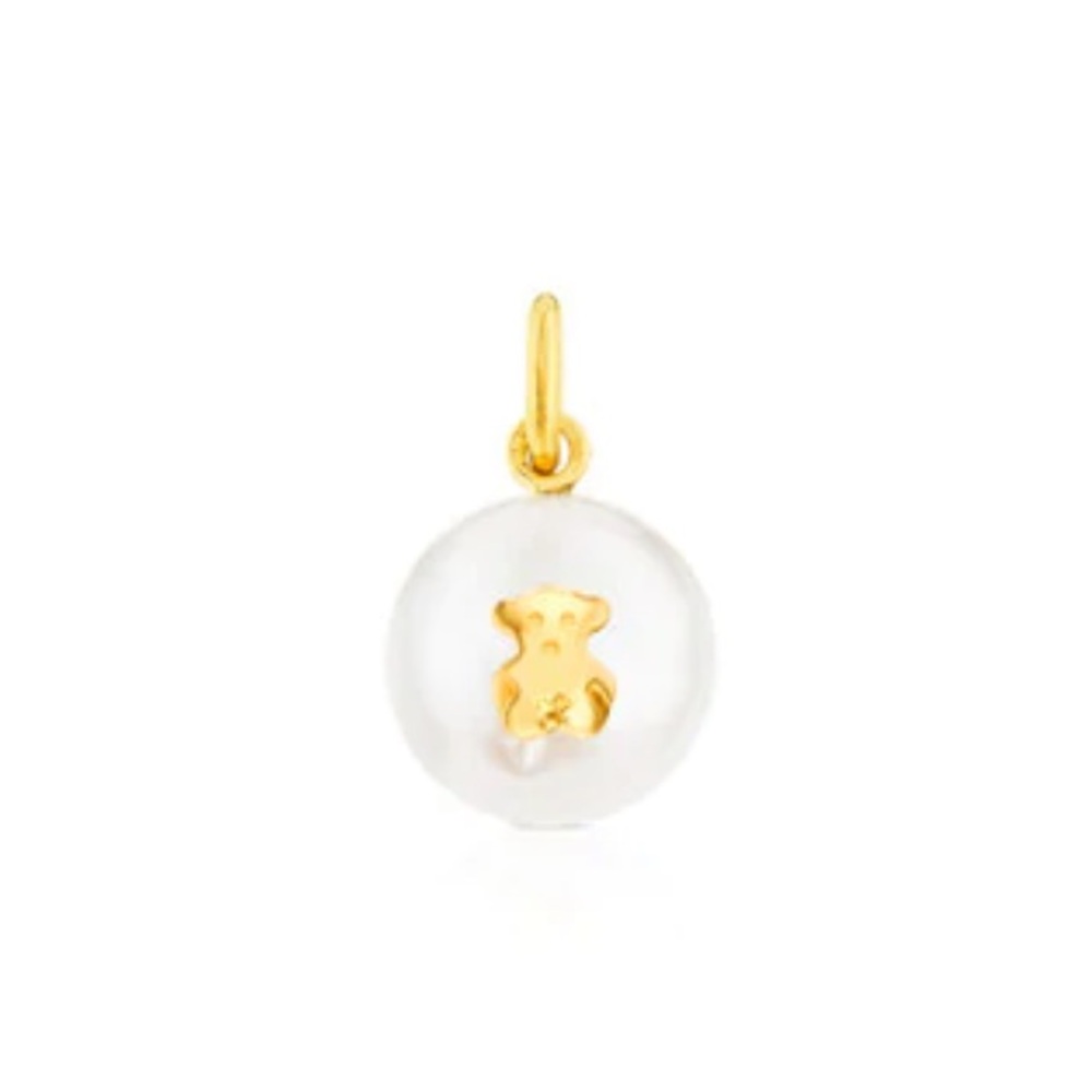 Tous Gold Sweet Dolls Pearl Pendant - Picture 3 of 5